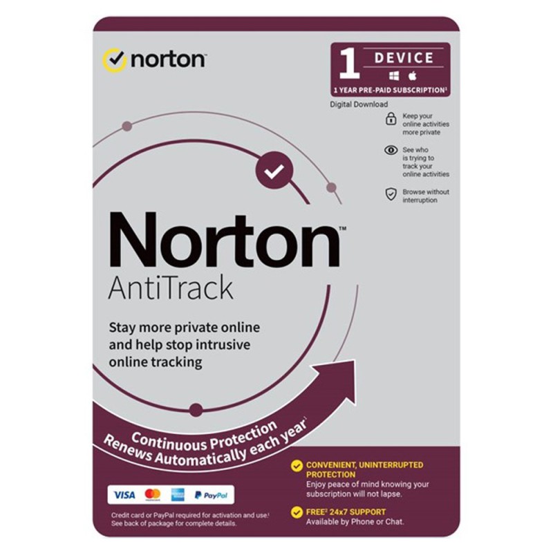 Norton AntiTrack 1 User 1 Device 1 Year Win/MAC(Email Delivery)