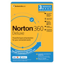 Norton 360 Deluxe Dark Web Monitoring 3 Devices 1Y Win/MAC (Email delivery)