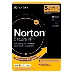 Norton WiFi Privacy Secure VPN 5 Devices 1 Year Win/MAC (Email Delivery)