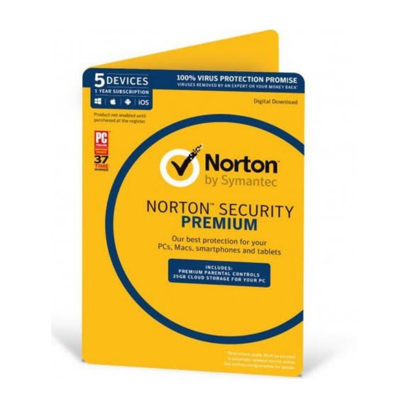 Symantec Norton Security Premium for 5 devices Win/MAC (Email delivery)