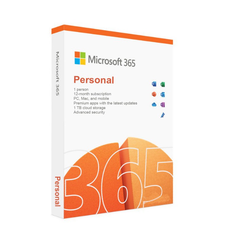 Microsoft Office 365 Personal PC/MAC up to 5 devices for 1Yr Email Delivery